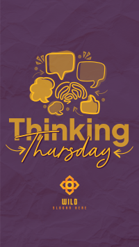 Simple Quirky Thinking Thursday Facebook Story Design