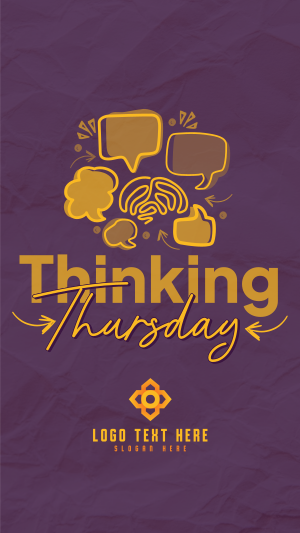Simple Quirky Thinking Thursday Facebook story Image Preview