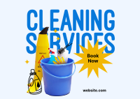 Professional Cleaner Postcard Image Preview