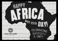 Africa Day Greeting Postcard Design