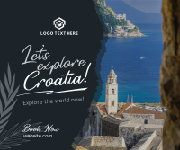 Beautiful Places In Croatia Facebook Post Design