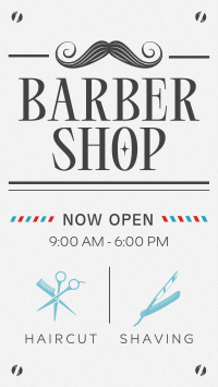 Classic Barber Shop Opening Facebook Story Design