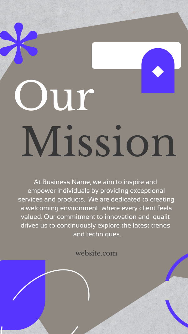 Stylish Our Mission Instagram Story Design