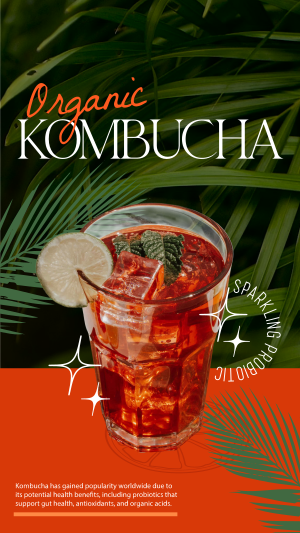 Organic Kombucha Facebook story Image Preview