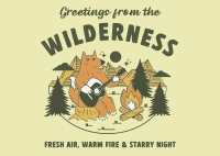 Woodland Creatures Postcard Design