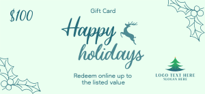 Festive Holiday Party Gift Certificate Image Preview
