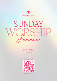 Radiant Sunday Church Service Poster Design