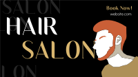 Minimalist Hair Salon Facebook event cover Image Preview