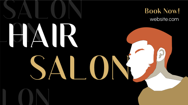 Minimalist Hair Salon Facebook Event Cover Design