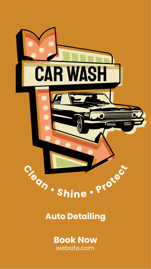 Car Wash Signage Instagram story Image Preview