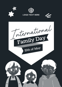 Cartoonish Day of Families Poster Image Preview