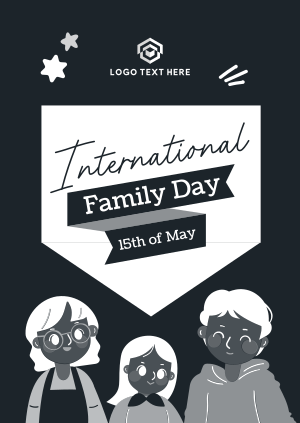 Cartoonish Day of Families Poster Image Preview