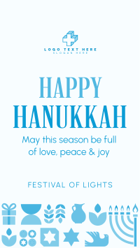 Happy Hanukkah Pattern Instagram Story Design