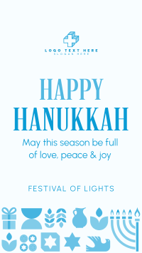 Happy Hanukkah Pattern Instagram Story Preview