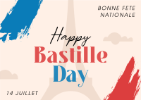 French National Day Postcard Design