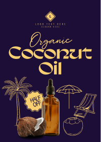 Organic Coconut Oil Flyer Design