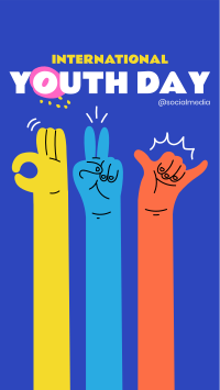Hand Sign Of The Youth Facebook Story Design