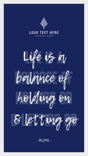 Life Balance Quote Instagram story Image Preview