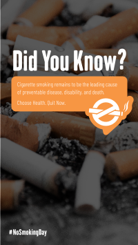 Smoking Facts Facebook Story Design