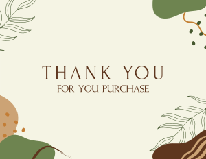 Organic Leaves Thank You Card Image Preview