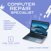 Computer Repair Specialist Instagram Post Design