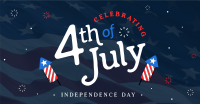 Modern Fireworks Celebrate 4th of July Facebook ad Image Preview