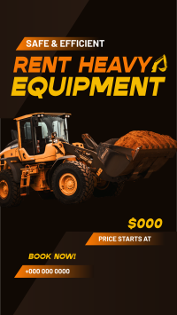 Heavy Equipment Rental Instagram story Image Preview