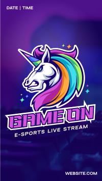 Unicorn Gaming Livestream TikTok Video Image Preview