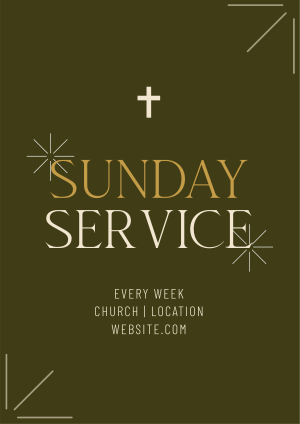 Earthy Sunday Service Flyer Image Preview