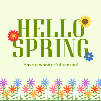 Hello Spring! Instagram Post Design