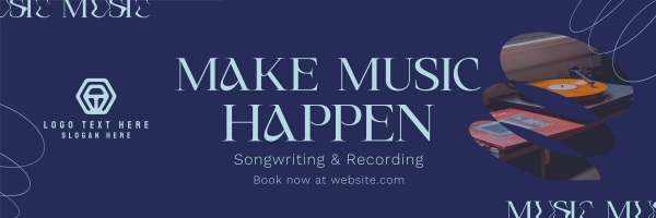 Songwriting & Recording Studio Twitter Header Design