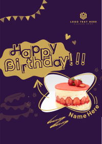 Fun Birthday Greeting Flyer Design