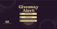 Giveaway Alert Instructions Facebook ad Image Preview