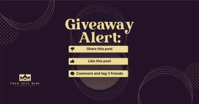 Giveaway Alert Instructions Facebook ad Image Preview