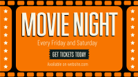 Movie Night Strip Facebook Event Cover Design