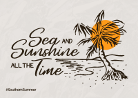 Sea and Sunshine Postcard Image Preview