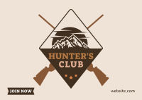 Hunters Club Postcard Image Preview