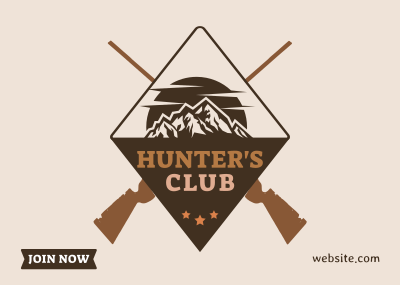 Hunters Club Postcard Image Preview