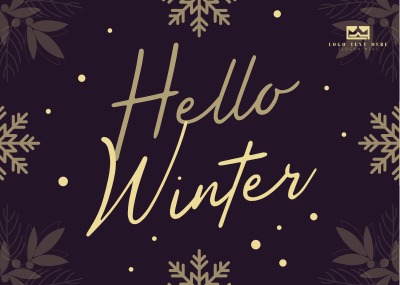 Snowy Winter Greeting Postcard Image Preview