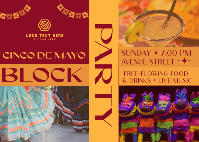 Cinco de Mayo Block Party Postcard Image Preview