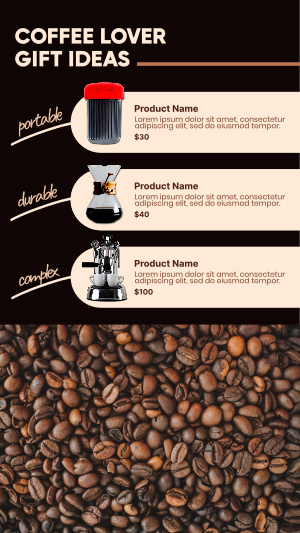 Coffee Gift Ideas Facebook story Image Preview