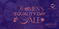 Minimalist Women's Equality Sale Twitter Post Design
