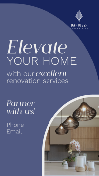 Renovation Elevate Your Space Instagram story Image Preview