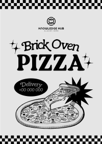 Retro Brick Oven Pizza Poster Image Preview