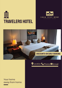 Travelers Hotel Poster Design