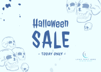 Halloween Skulls Sale Postcard Design
