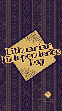Folk Lithuanian Independence Day Facebook story Image Preview