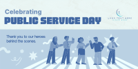 Playful Public Service Day Twitter post Image Preview