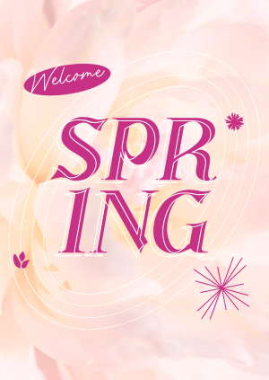 Floral Welcome Spring Poster Image Preview
