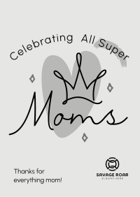 Super Moms Greeting Poster Image Preview